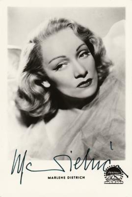 Lot #718 Marlene Dietrich Signed Photograph