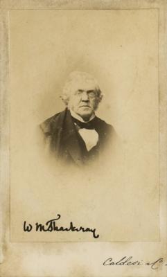Lot #495 William Makepeace Thackeray Signed Photograph