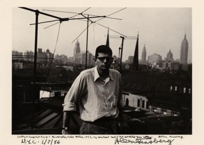 Lot #527 Allen Ginsberg Signed Photograph