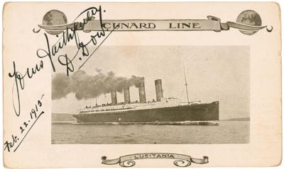 Lot #239 Lusitania: Daniel Dow Signed Photograph