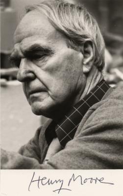 Lot #443 Henry Moore Signed Photograph - Image 1