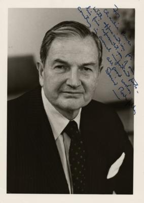 Lot #278 David Rockefeller Signed Photograph - Image 1