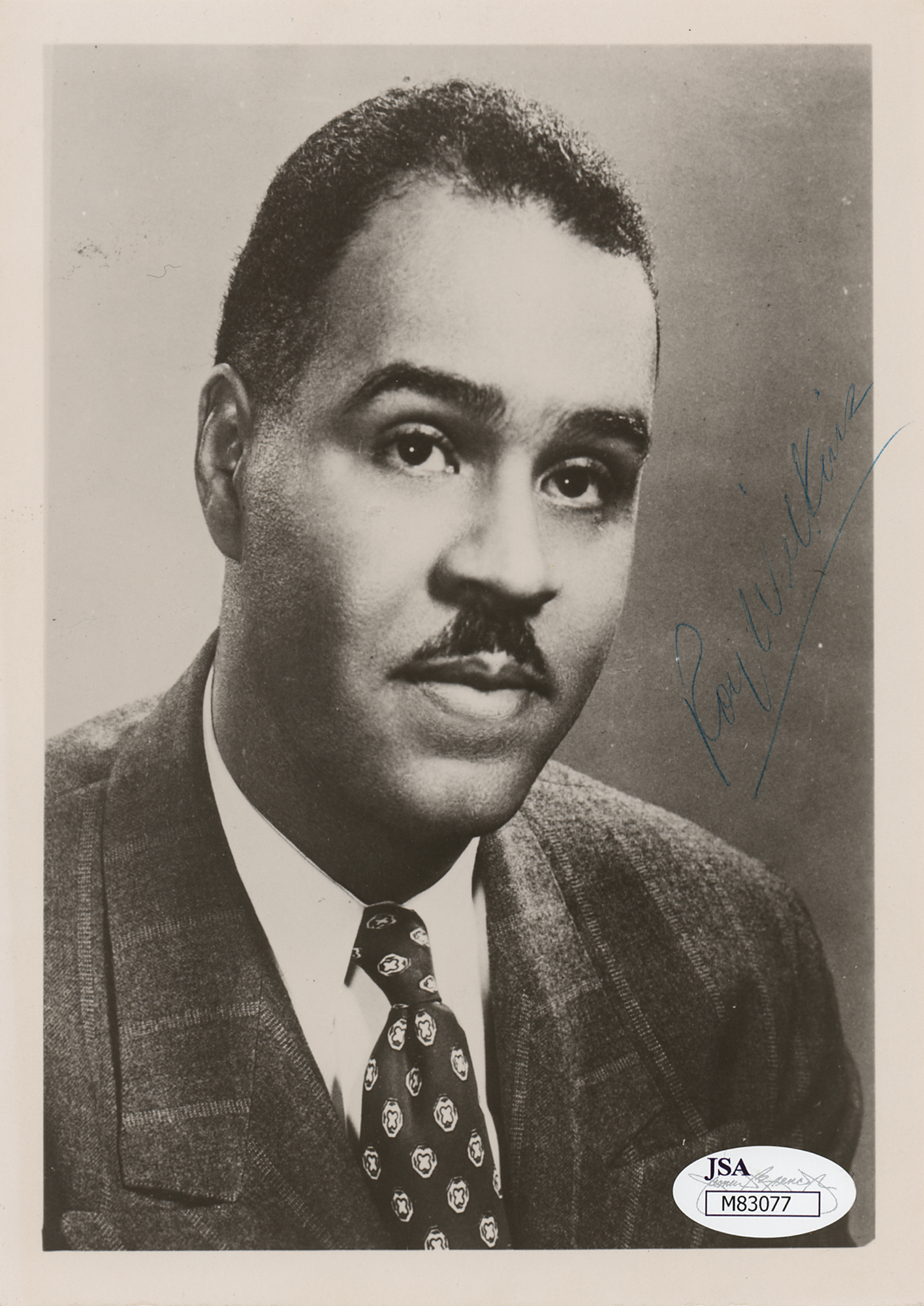 Lot #308 Roy Wilkins Signed Photograph
