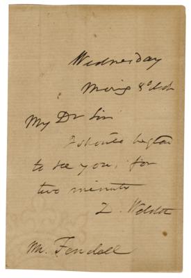 Lot #304 Daniel Webster Autograph Letter Signed