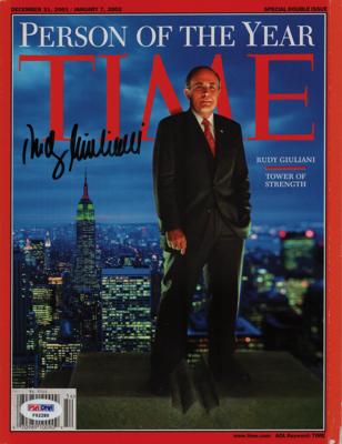 Lot #187 Rudy Giuliani Signed Magazine
