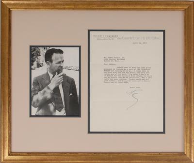Lot #517 Raymond Chandler Typed Letter Signed