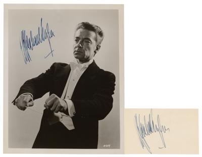 Lot #610 Herbert von Karajan Signed Photograph and Signature