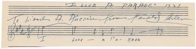 Lot #611 Harold Arlen Autograph Musical Quotation Signed