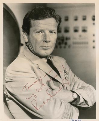 Lot #696 Richard Basehart Signed Photograph - Image 1