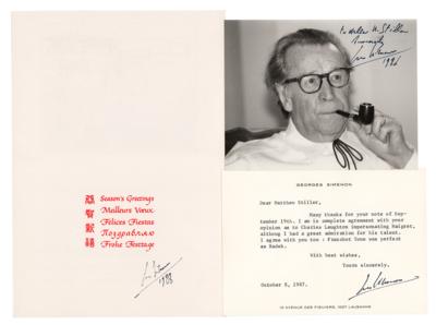 Lot #563 Georges Simenon (4) Signed Items - Image 1