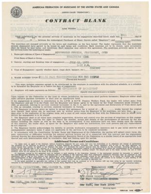 Lot #576 Thelonious Monk Document Signed