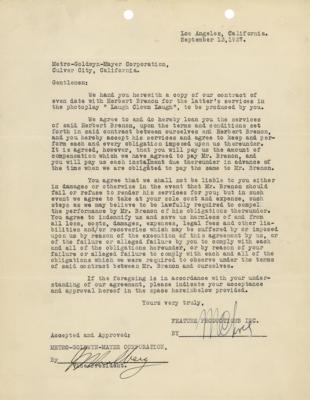 Lot #790 Irving Thalberg Document Signed - Image 1