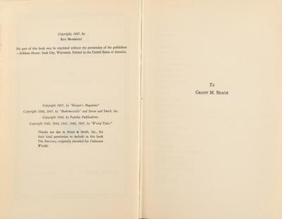 Lot #508 Ray Bradbury First Edition Book: 'Dark Carnival' - Image 3