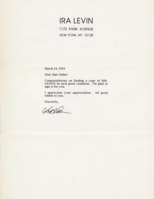 Lot #545 Ira Levin Signed Book and Typed Letter Signed - Image 4