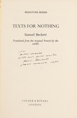 Lot #505 Samuel Beckett (2) Signed Books - Image 3