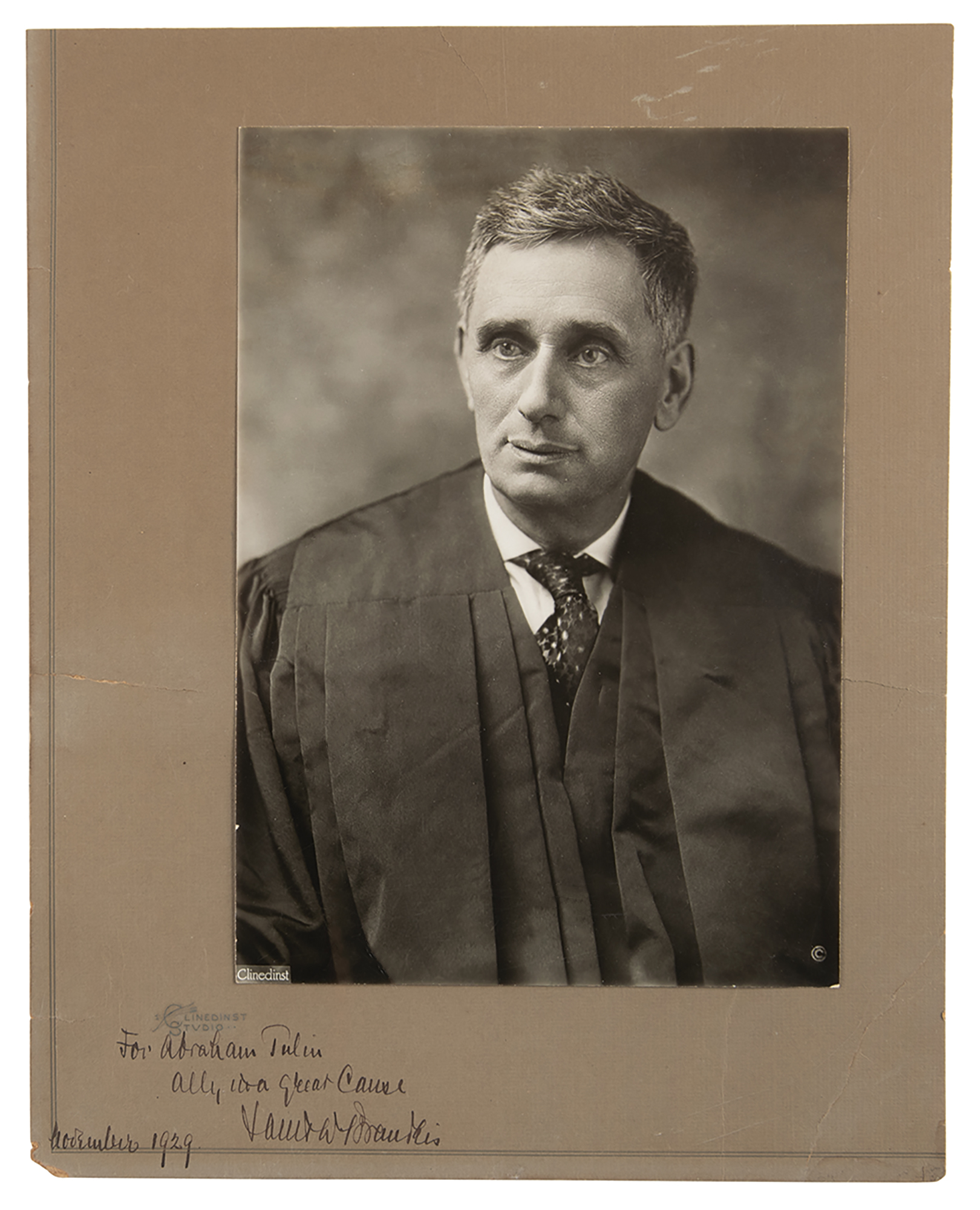 Lot #74 Louis Brandeis Signed Photograph
