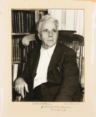 Lot #488 Robert Frost Signed Photograph