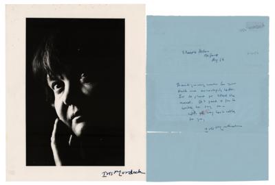 Lot #553 Iris Murdoch Signed Photograph and Autograph Letter Signed - Image 1
