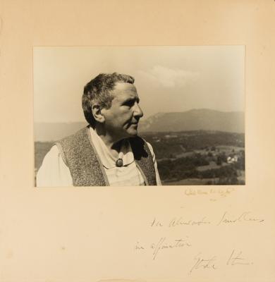 Lot #493 Gertrude Stein Signed Oversized Photograph by Carl Van Vechten
