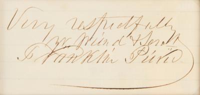 Lot #55 Franklin Pierce Signature - Image 2