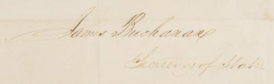 Lot #8 James K. Polk and James Buchanan Document Signed as President and Secretary of State - Image 4