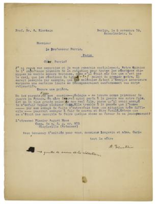 Lot #87 Albert Einstein Typed Letter Signed - Image 1