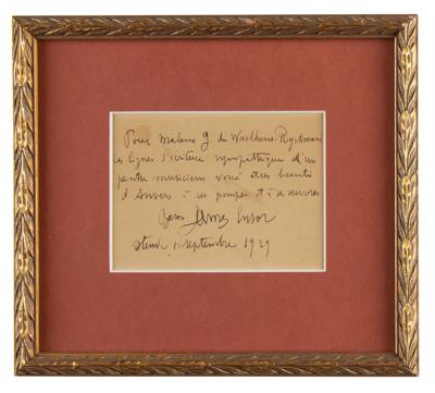 Lot #413 James Ensor Autograph Note Signed - Image 2