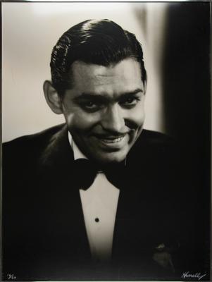 Lot #675 George Hurrell Signed Oversized Limited Edition Print of Clark Gable