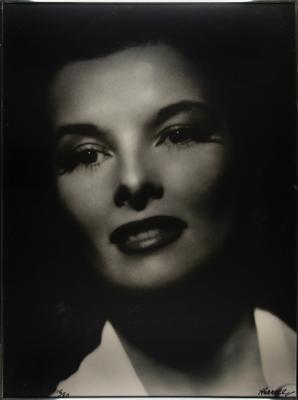 Lot #676 George Hurrell Signed Oversized Print of Katharine Hepburn