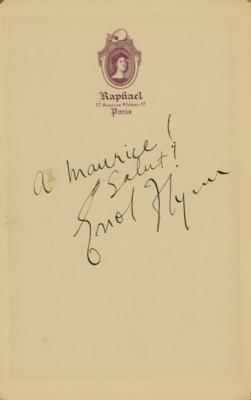 Lot #724 Errol Flynn Signature