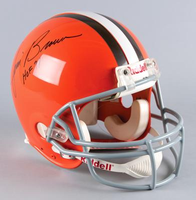 Lot #810 Jim Brown Signed Football Helmet - Image 2