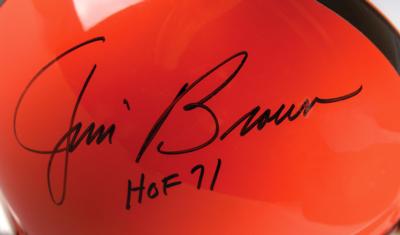 Lot #810 Jim Brown Signed Football Helmet - Image 3