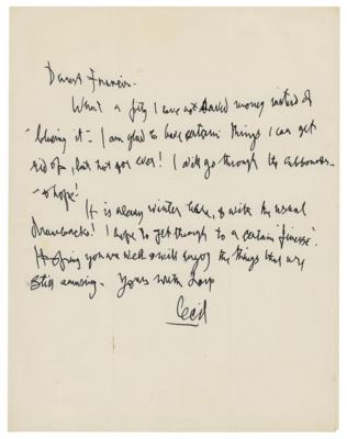 Lot #697 Cecil Beaton Autograph Letter Signed - Image 1