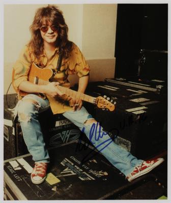 Lot #658 Eddie Van Halen Signed Photograph