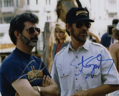 Lot #778 Steven Spielberg and George Lucas Signed Photograph - Image 1