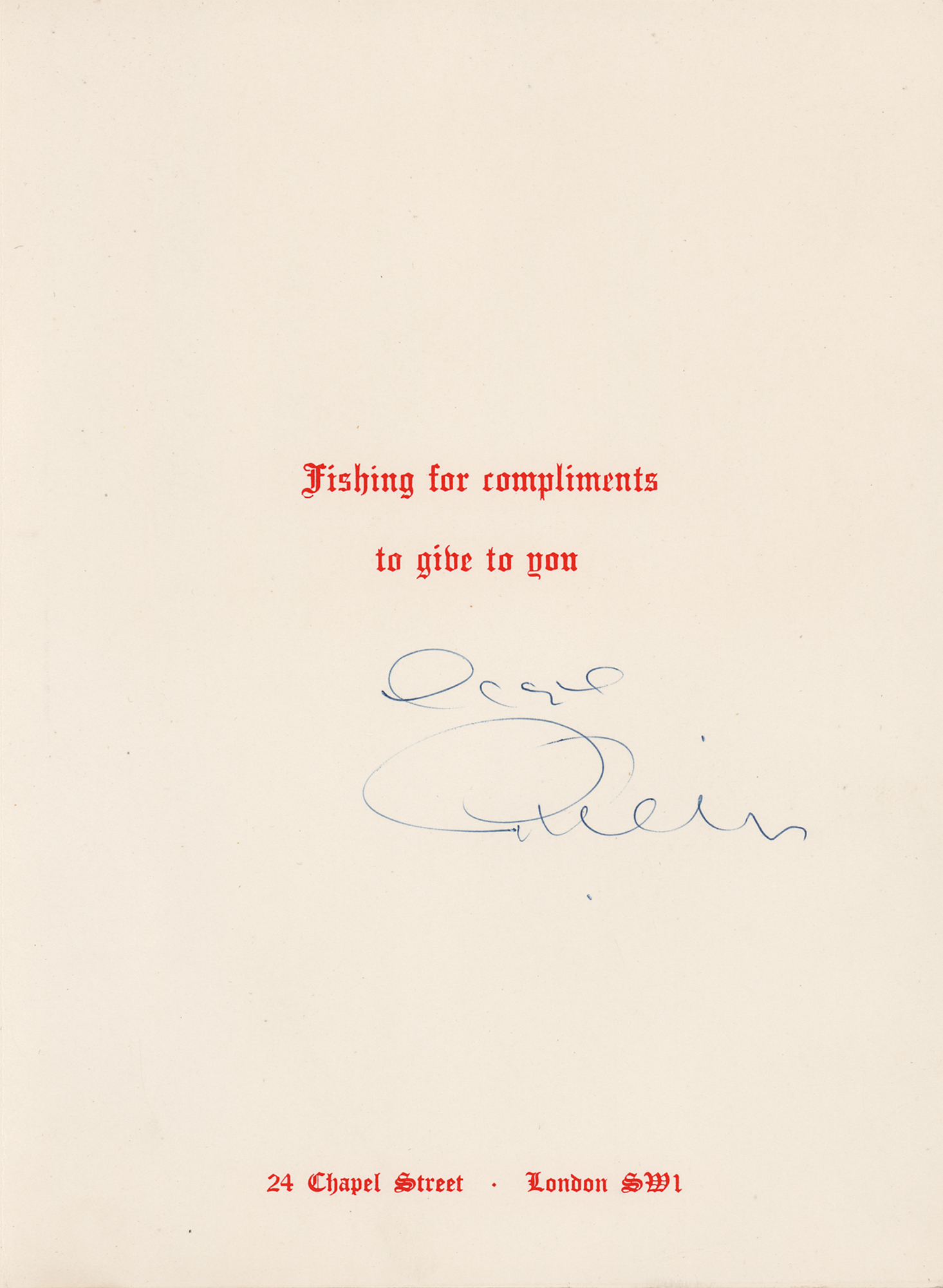 Lot #581 Beatles: Brian Epstein Signed Greeting Card