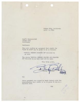 Lot #701 Busby Berkeley Document Signed