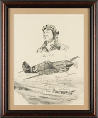 Lot #340 Flying Tigers Multi-Signed Print - Image 2