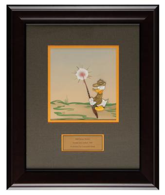 Lot #452 Donald Duck production cel from Donald Gets Drafted - Image 1