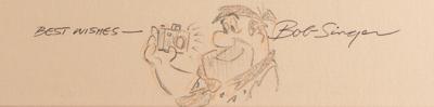 Lot #453 The Flintstones: Bill Hanna, Joe Barbera, and Bob Singer Signed Limited Edition Cel - Image 3