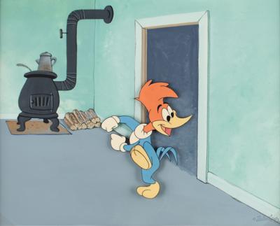 Lot #480 Woody Woodpecker production cel and master production background from The Woody Woodpecker Show - Image 2