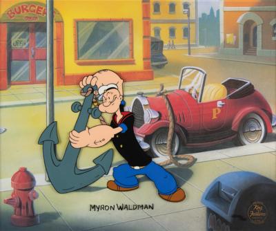 Lot #475 Myron Waldman Signed Limited Edition Popeye Cel: 'Anchor Parking'