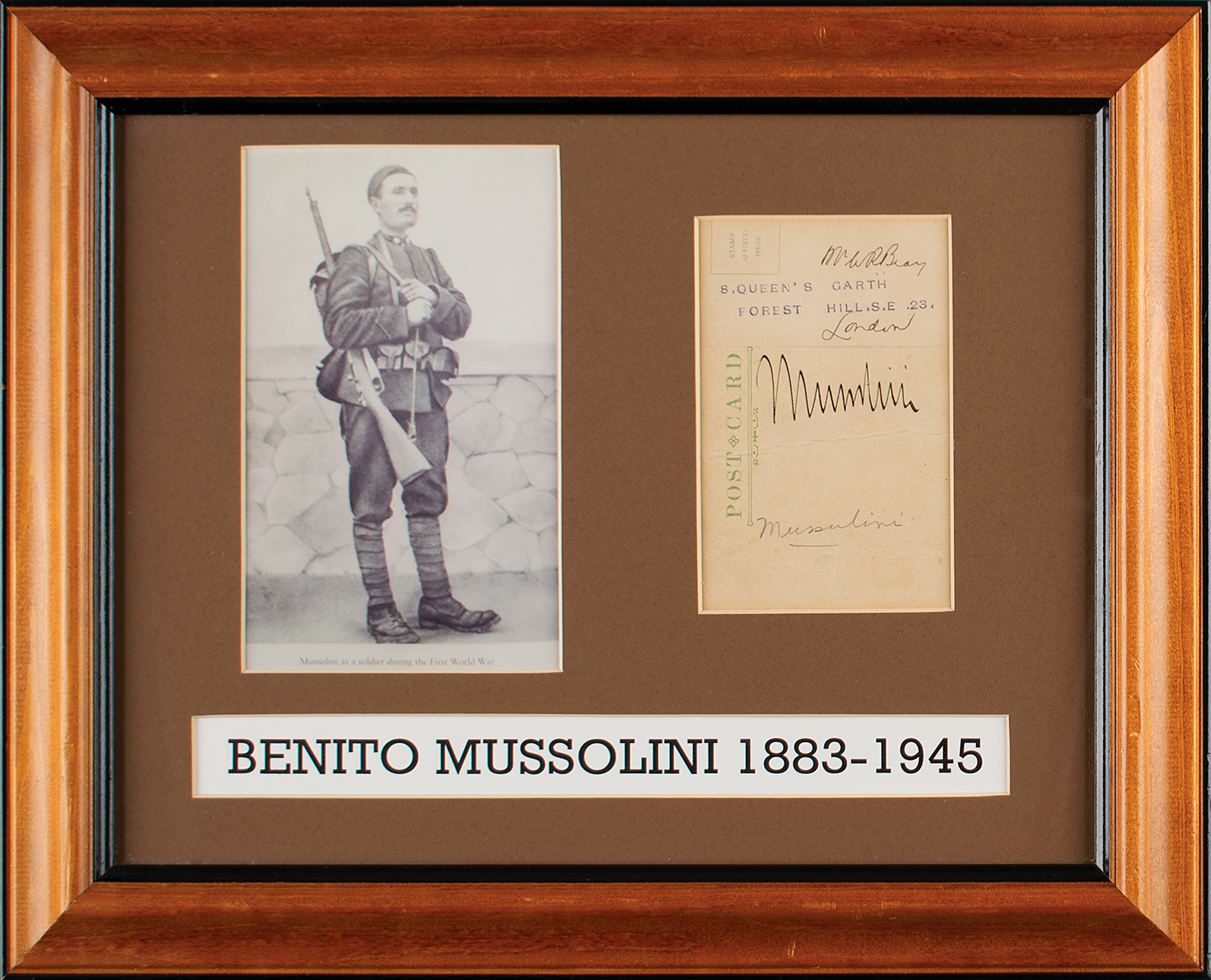 Lot #254 Benito Mussolini Signature