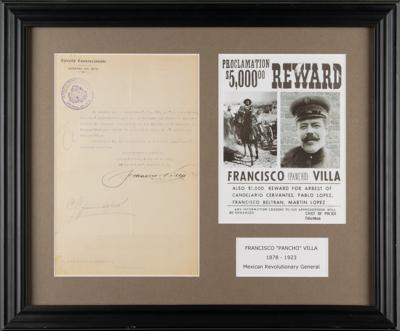 Lot #112 Francisco 'Pancho' Villa Document Signed