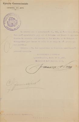Lot #112 Francisco 'Pancho' Villa Document Signed - Image 2