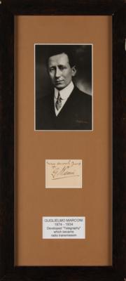 Lot #242 Guglielmo Marconi Signature