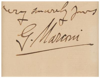 Lot #242 Guglielmo Marconi Signature - Image 2
