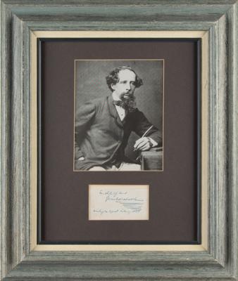 Lot #486 Charles Dickens Signature