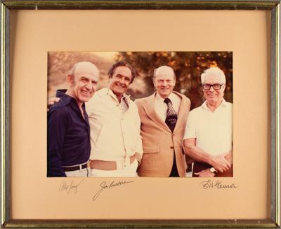Lot #462 Bill Hanna, Joe Barbera, and Alex Lovy Signed Photograph - Image 2