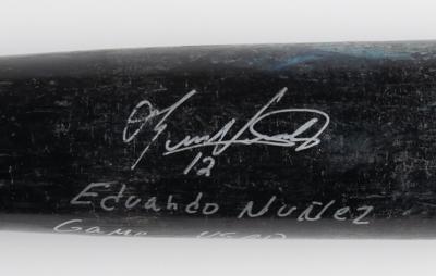 Lot #837 Eduardo Nunez Signed and Game-Used Baseball Bat - Image 2